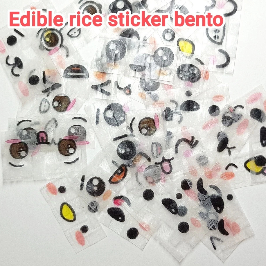 

(isi 10pcs) Stiker Bento Emoticon Hias Nasi Stiker Nasi Edible Paper Rice Emoji Karakter Hiasan Nasi Bakpao Roti Bento Isi / Edible Paper
