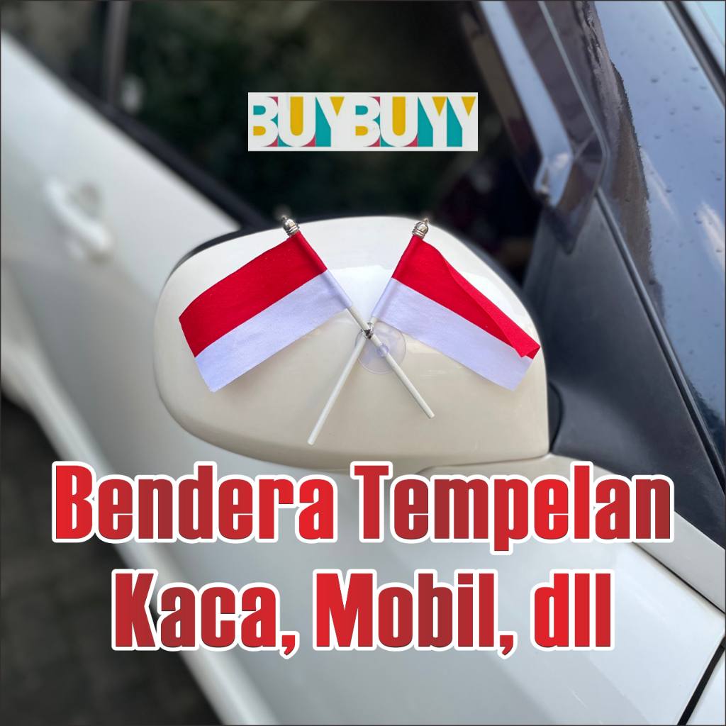 Bendera Tempelan kaca mobil merah putih - Bendera indonesia tempelan di kaca