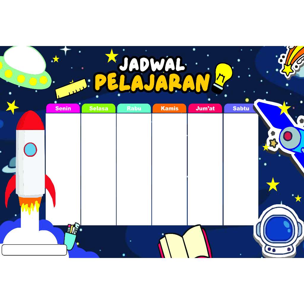 

ES88 Poster Jadwal Pelajaran Bahan Ap 210Gram