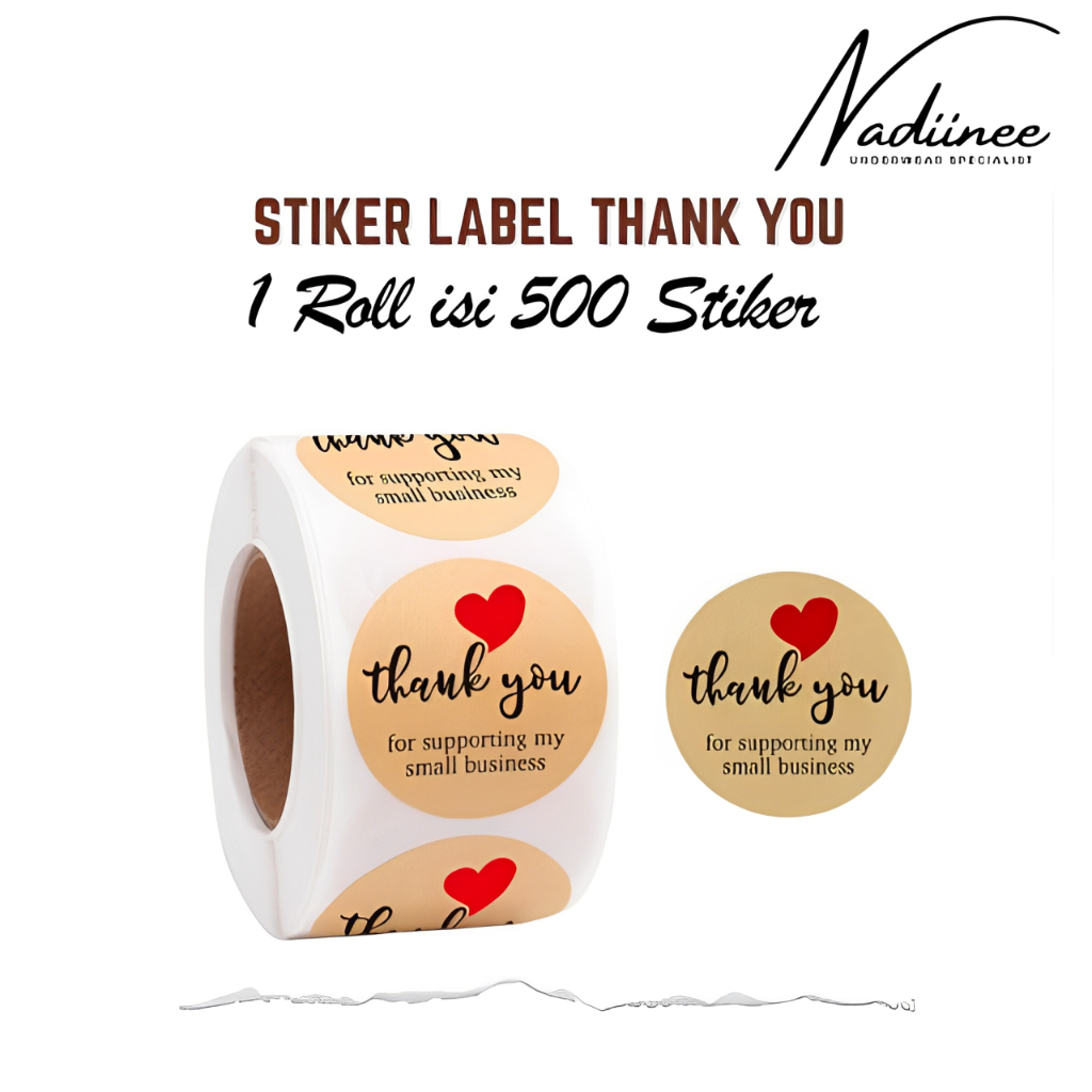 

Roll Stiker Label Thank You Lucu Isi 500 pcs Sticker Bulat Makanan Minuman Murah Bahan Berkualitas