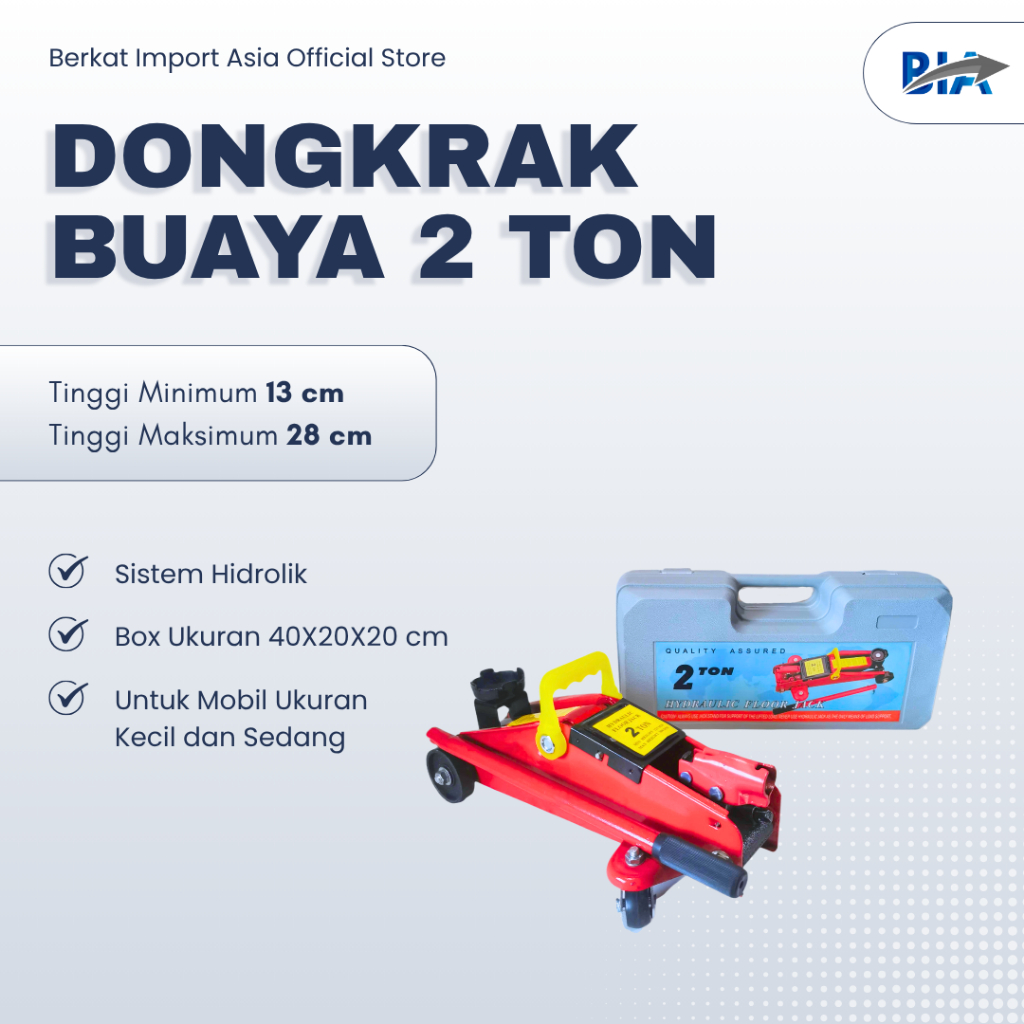 D'rouge Dongkrak Buaya 2 Ton Hydraulic Jack