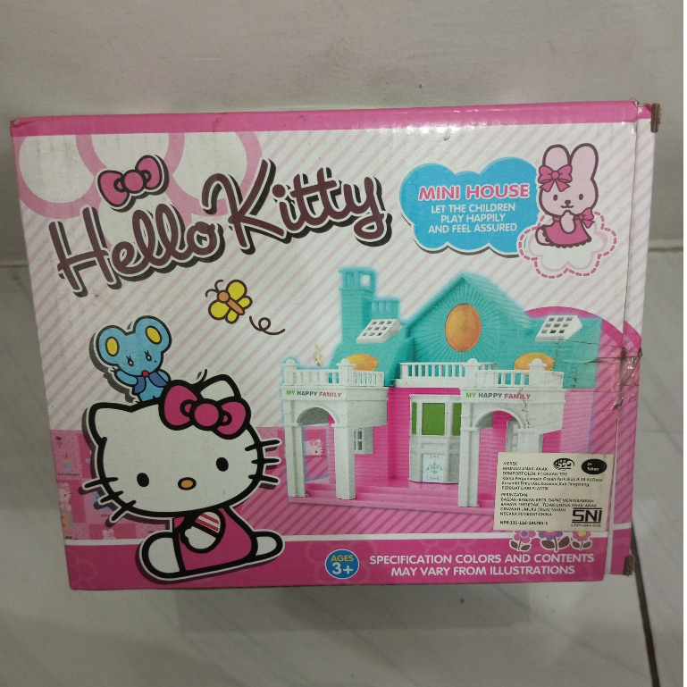 K8-Hello Kitty Mini House Box Pink / Hello Kitty Mini House Box Pink – Set Rumah & Aksesoris Anak / 