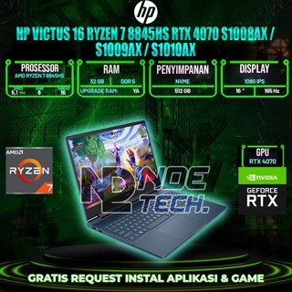 HP VICTUS 16 RYZEN 7 8845HS RTX 4070 S1008AX / S1009AX / S1010AX
