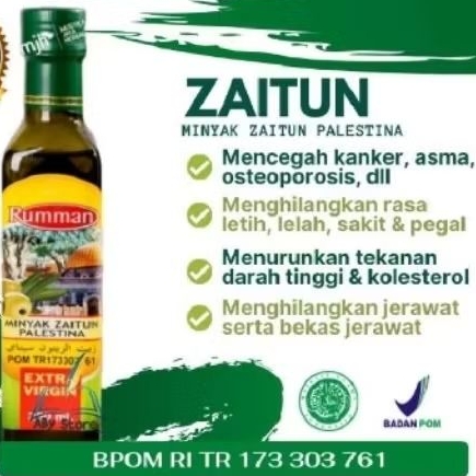 

Minyak Zaitun Extra Virgin Palestin Rumman