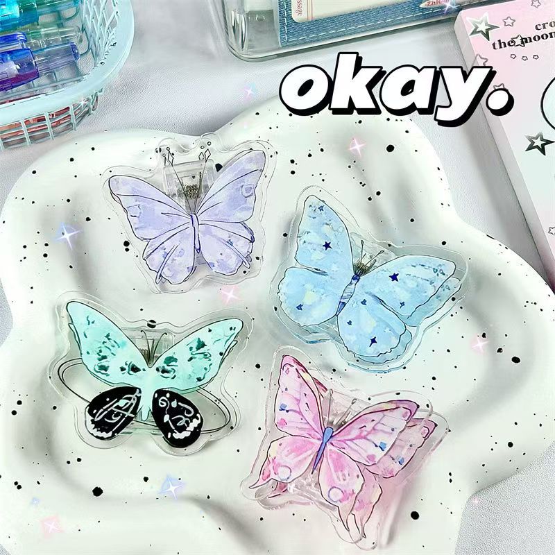 Paper Clip & Binder Clip Aesthetic Korea Akrilik Lucu Alat Tulis Sekolah/Kantor