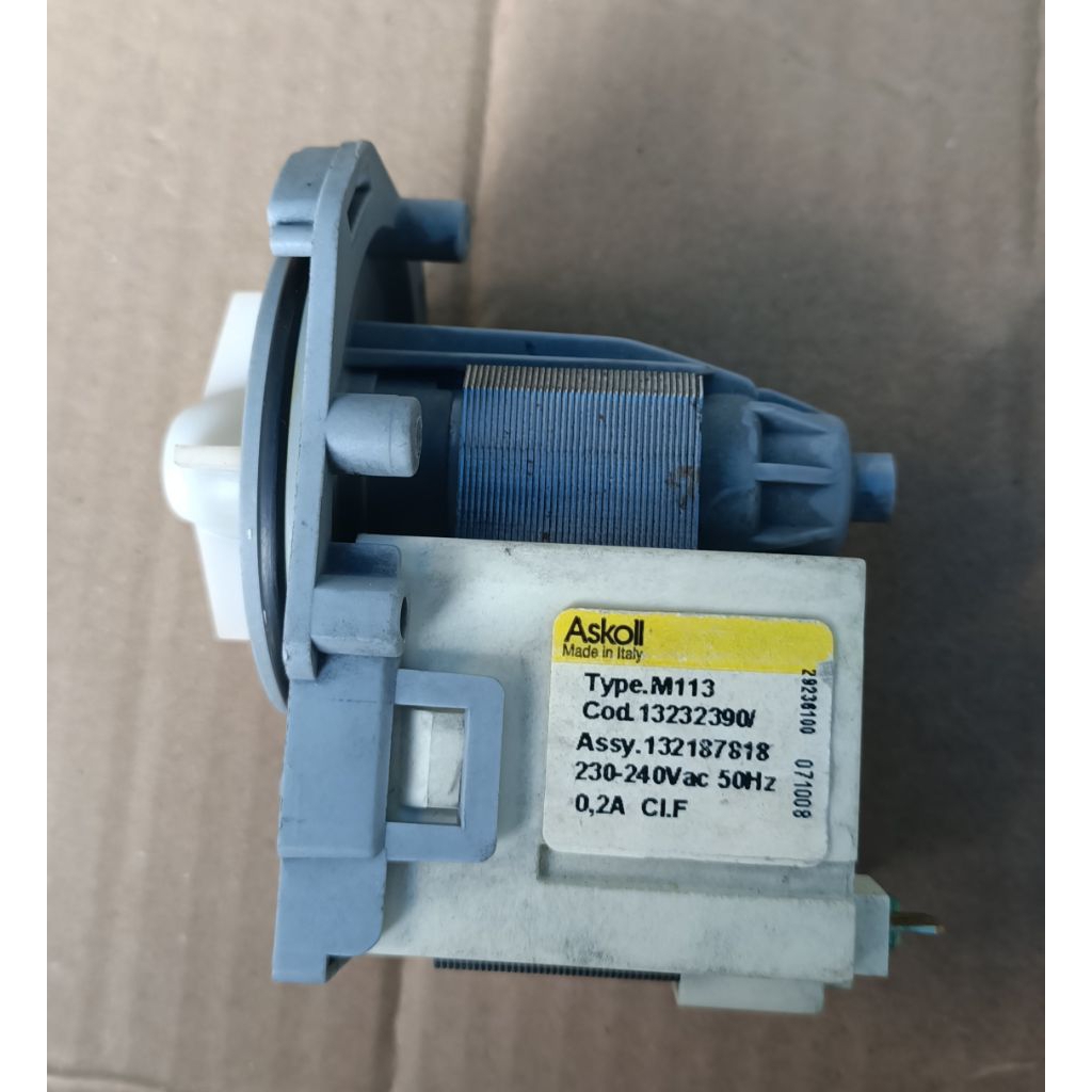drain pump mesin cuci Electrolux prontloading