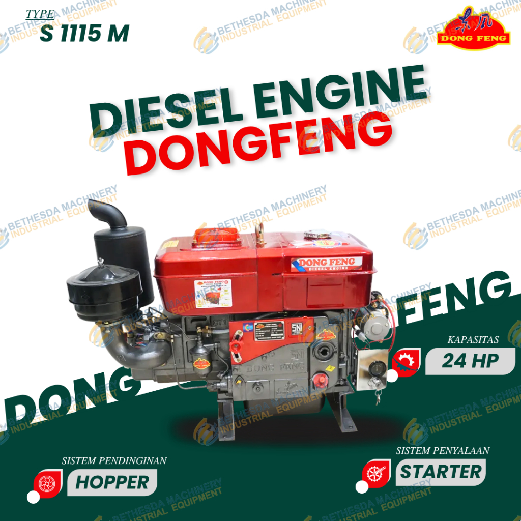 Mesin DONGFENG S 1115 Diesel 24 PK Stater 24 hp