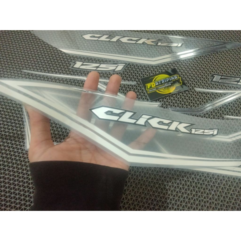 STRIPING STICKER TRANSPARANT HONDA VARIO LED OLD 125/150 LIS + CHROME LAMINASI GLOSSY (Non cod)