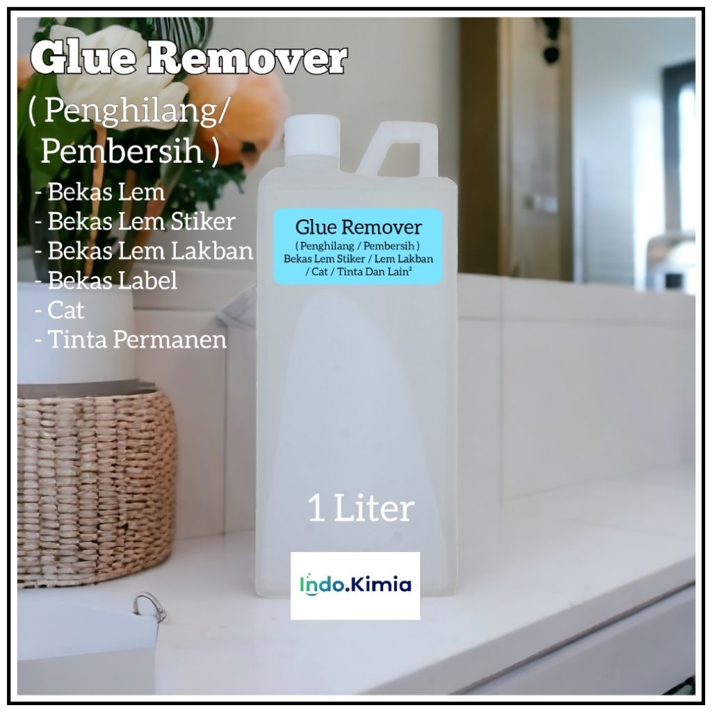 

PENGHAPUS BEKAS LEM 1LITER / PEMBERSIH BEKAS LEM ( BEKAS STIKER, LEM LAKBAN, LEM LABEL ) GLUE REMOVER