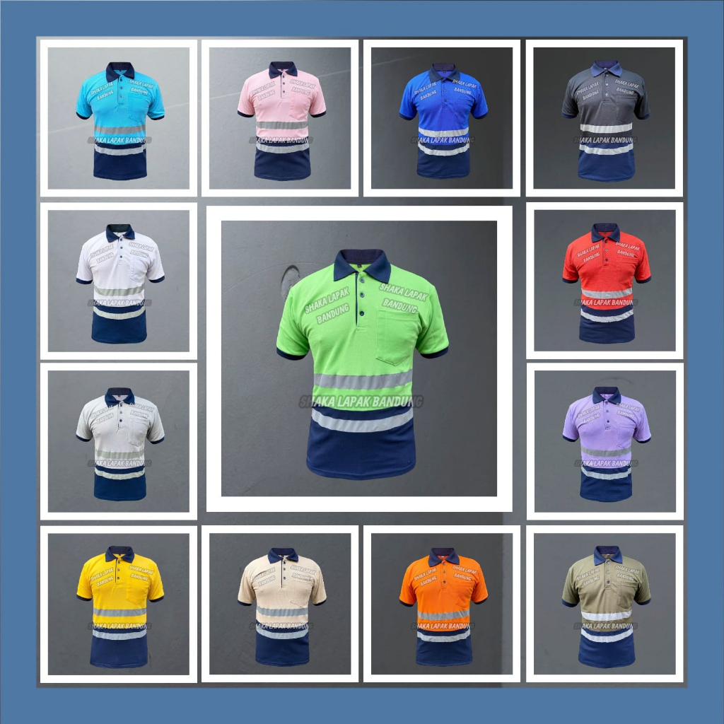 SH - Premium Kaos Polo Lengan Pendek - Kaos Kombinasi Safety K3