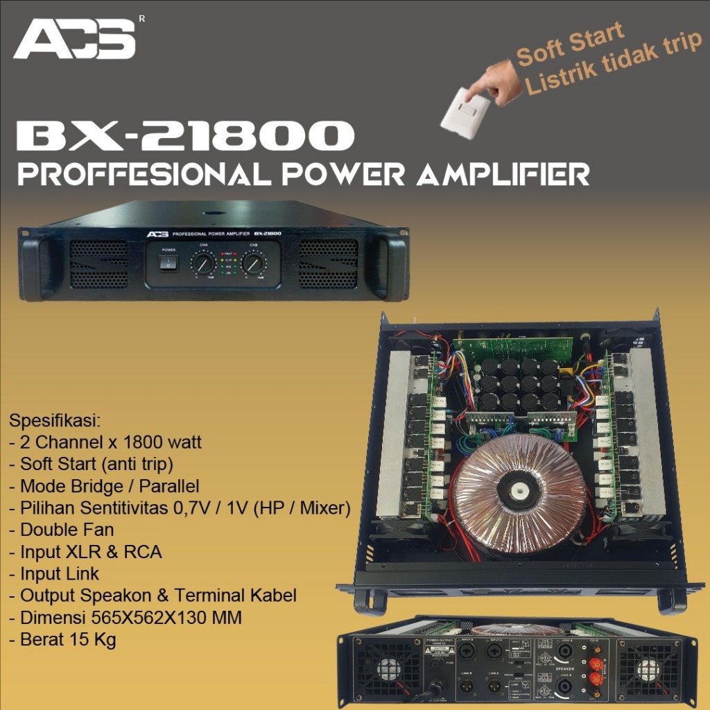POWER AMPLI ACS BX21800 / BX 21800 / BX-21800