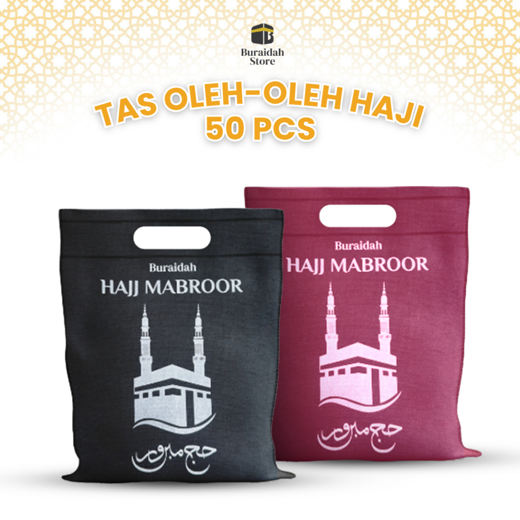 

Tas Spunbond Motif Kabah Hajj Mabroor Paket Isi 50 Pcs Oleh Oleh Haji Umroh Premium Tas Hadiah Souvenir Snack Ekslusif