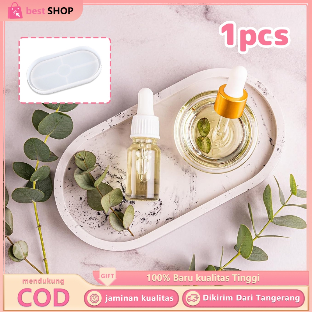 

Cetakan Silikon Tray Oval Silicone Mould Cetakan Resin Coaster Dish Plate Mold Multifungsi