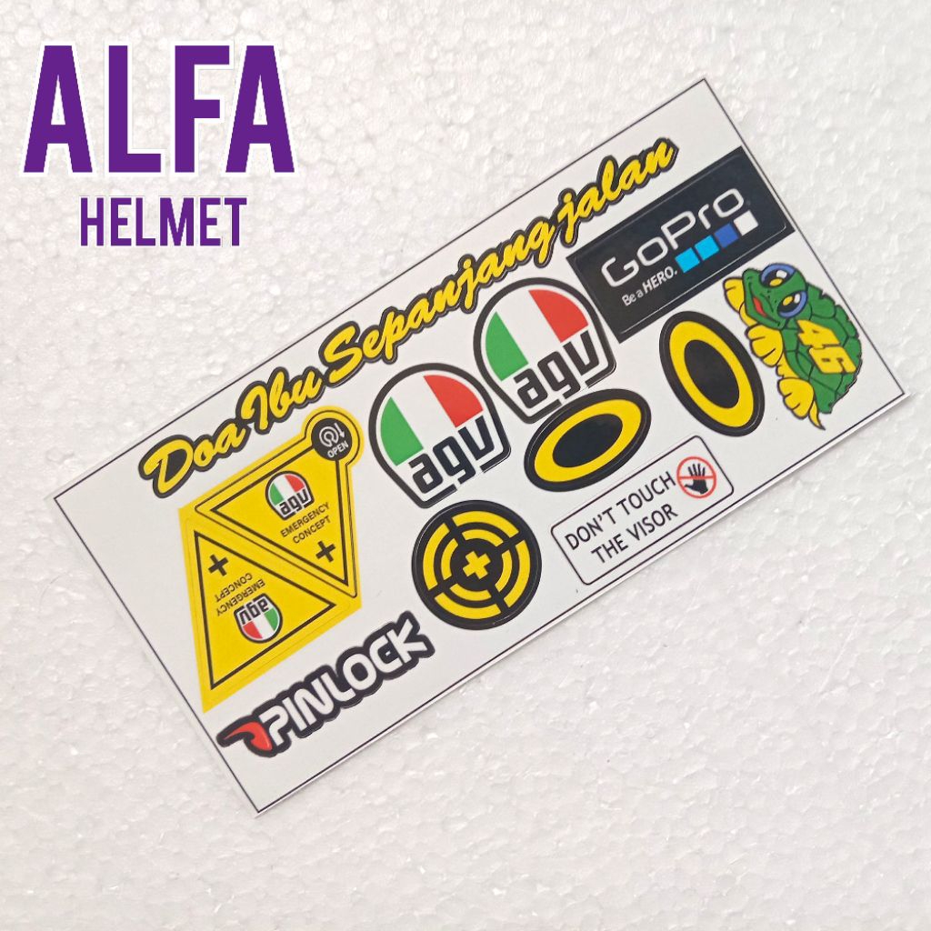 Stiker Visor Helm AGV / Sticker Visor AGV / Sticker Helm AGV