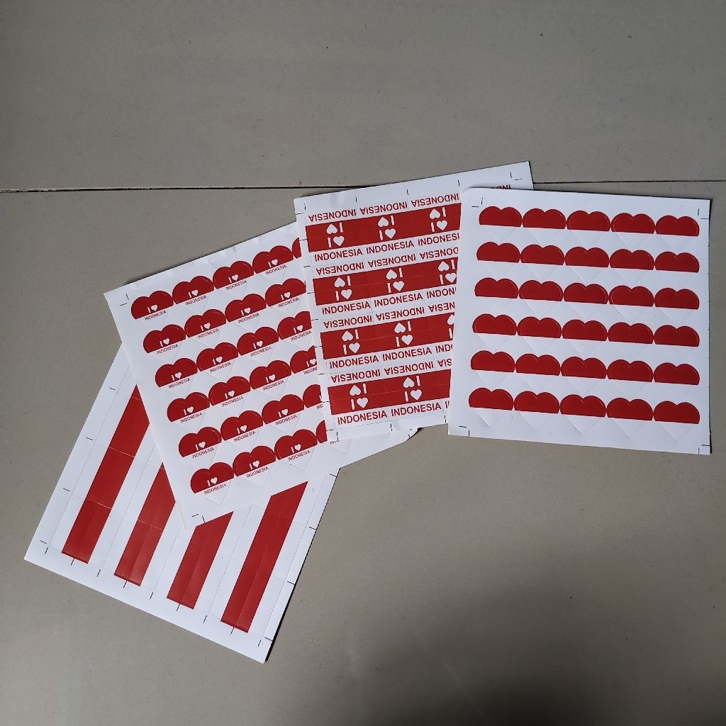 

(1 Lembar) stiker pipi bendera tempelan HUT RI 17 AGUSTUS