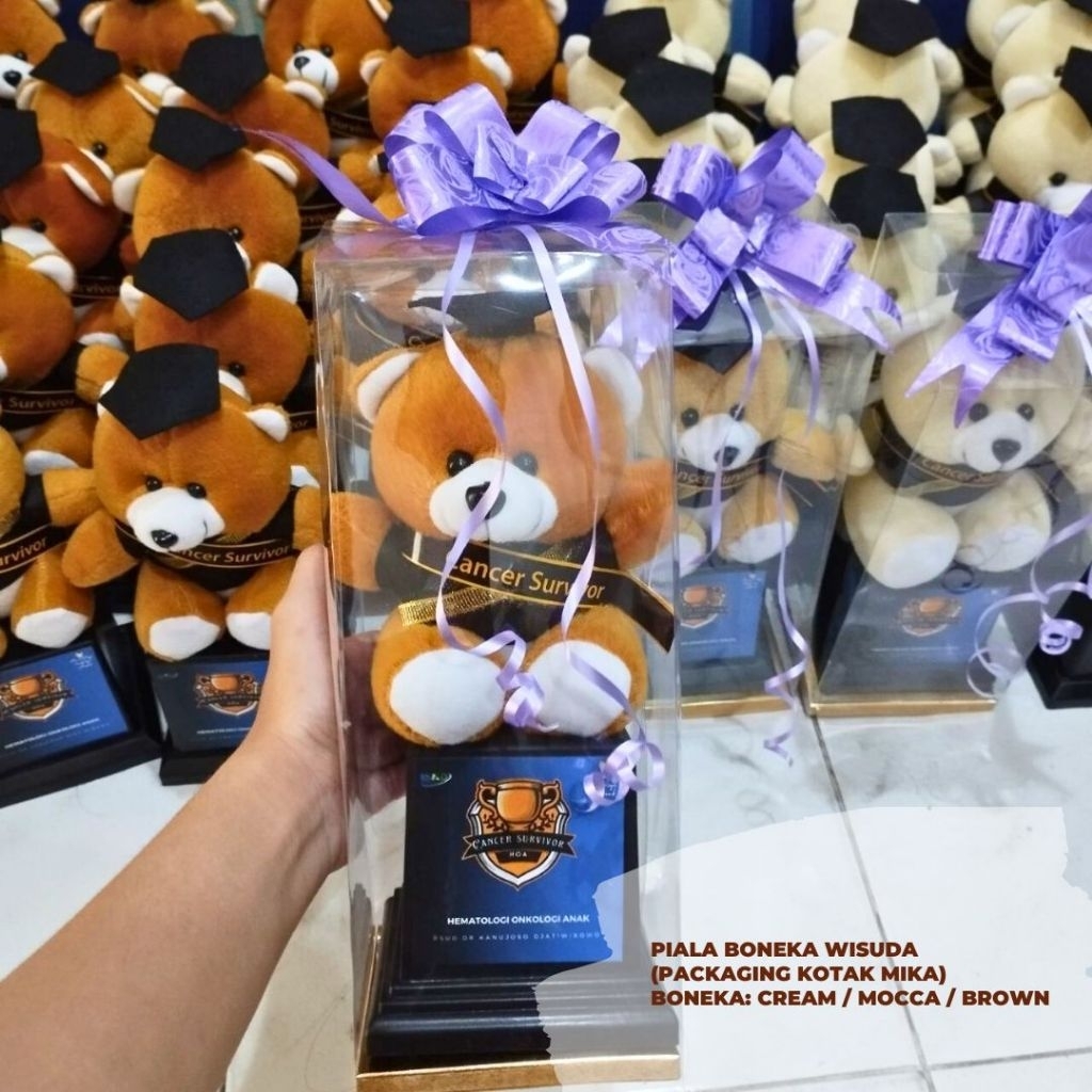 [KOTAK MIKA] Piala Boneka Wisuda/Piala Boneka Kelulusan Sekolah/Piala Wisuda Murah/Souvenir Kelulusa