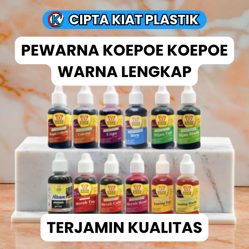 

PEWARNA MAKANAN KOEPOE KOEPOE KUPU KUPU LENGKAP 20 ML