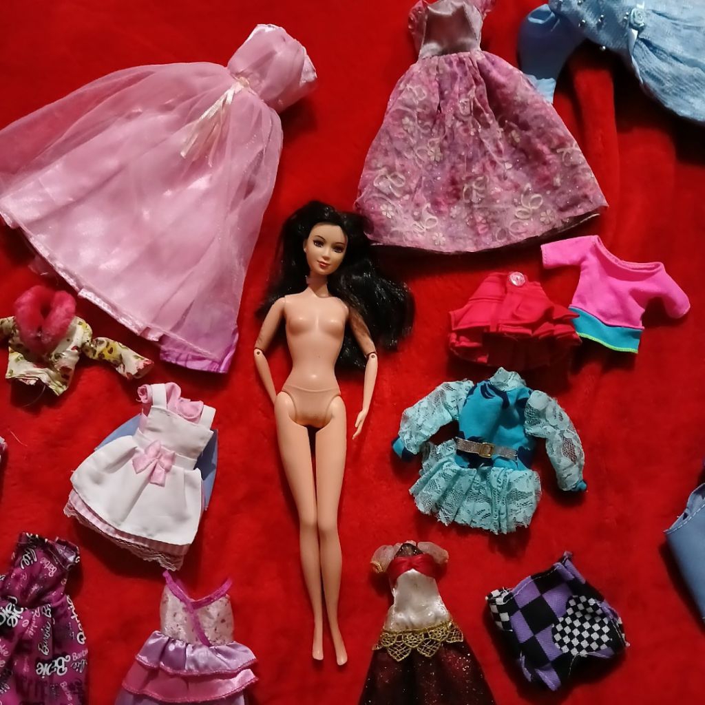 Jual Baju Dress Boneka Barbie Doll Preloved Mainan Anak Anak (BACA DESK)