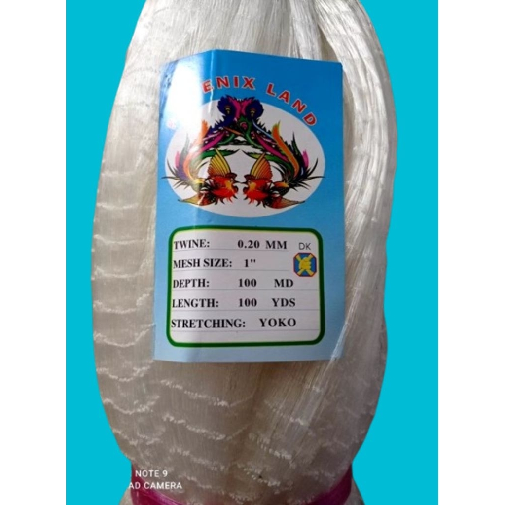 Jaring ikan Kecil 1 inchi 0.20 100md/100yds jaring pukat ikan jaring bahan jala jaring bahan anco ja