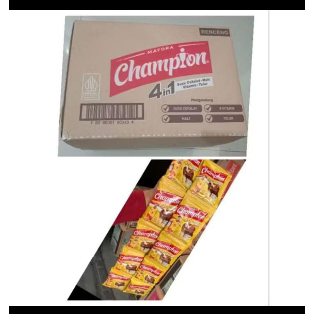 

champion susu coklat 1krton isi 12renteng