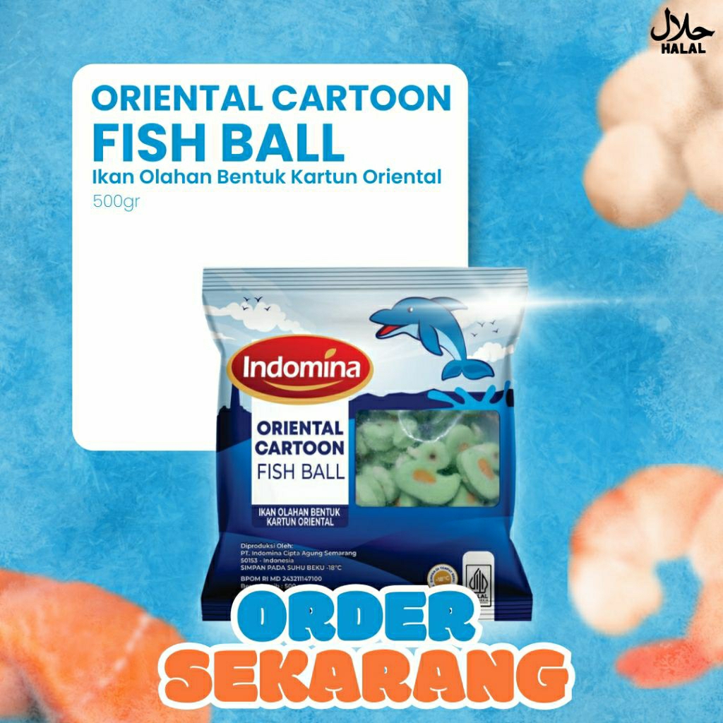 

INDOMINA ORIENTAL CARTOON FISH BALL 500 GRAM