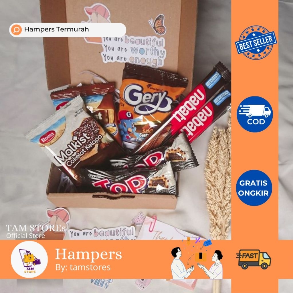 

Hampers Snack Box Jajanan Hits | Kado Ulang Tahun | Kado Sahabat | Costum Ucapan
