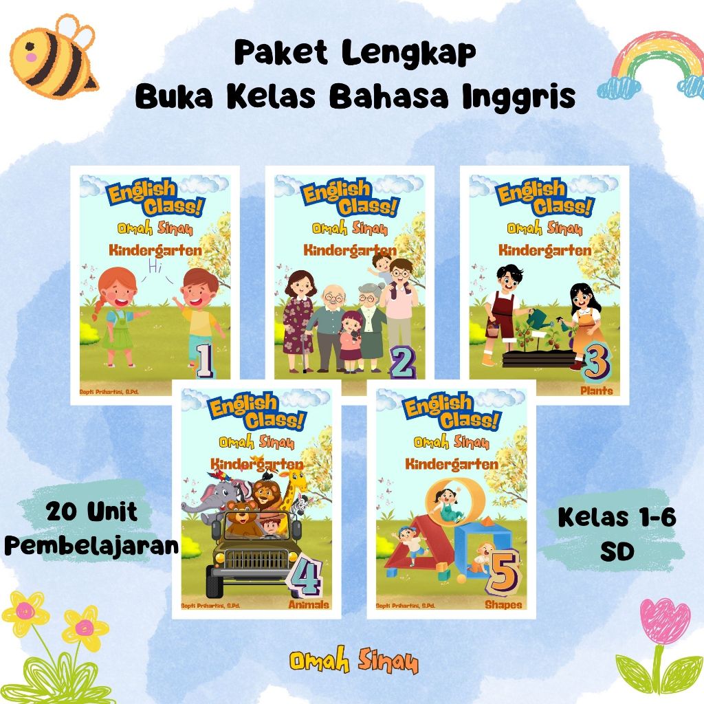 

Fun English Steps: Buku Les Bahasa Inggris untuk Anak SD (Level 1–5) | Paket Lengkap Buka Kelas