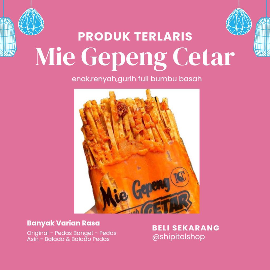 

Mie Gepeng Nyonya Cetar Full Bumbu Basah