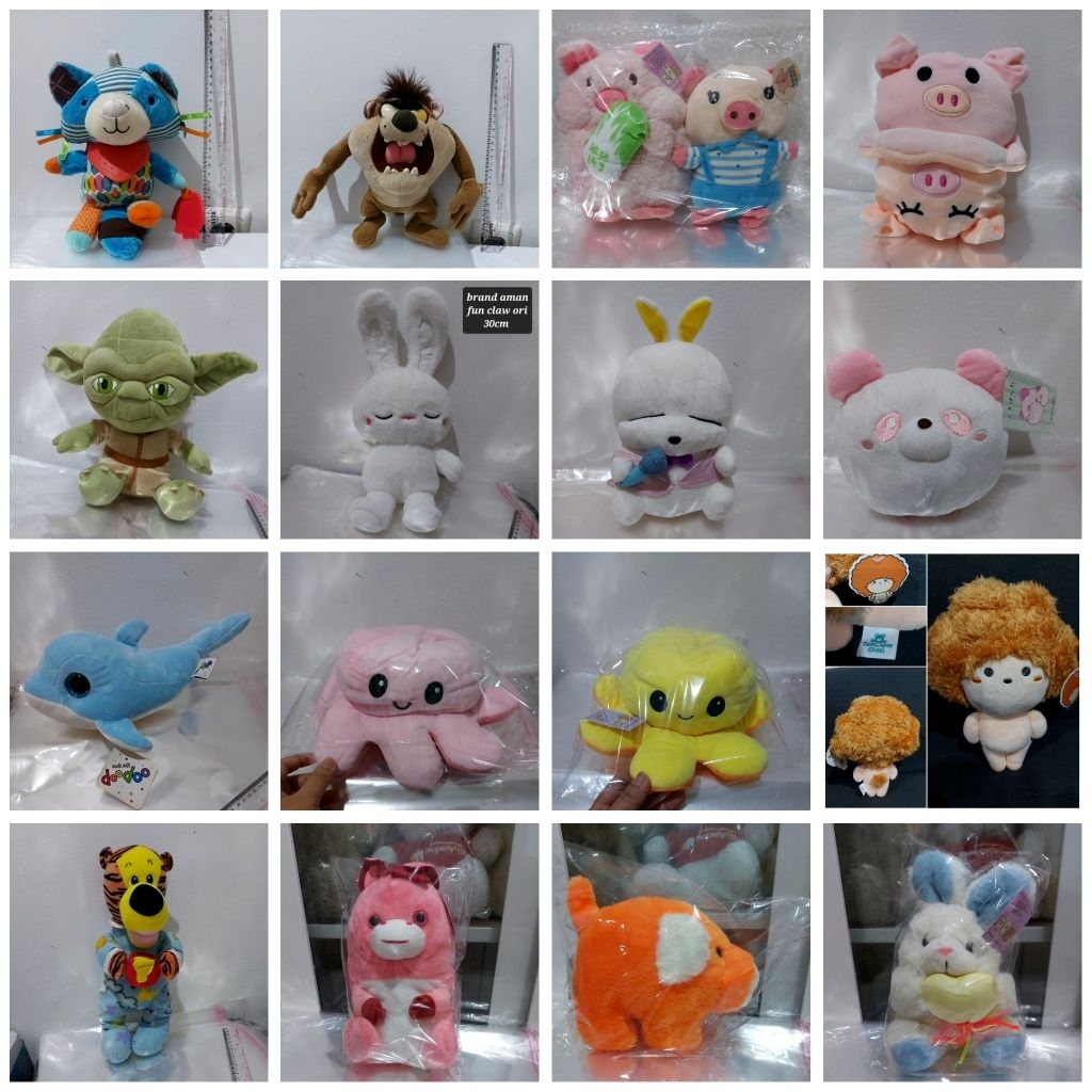 Boneka kado, new tag, lucu cute, branded sisa import