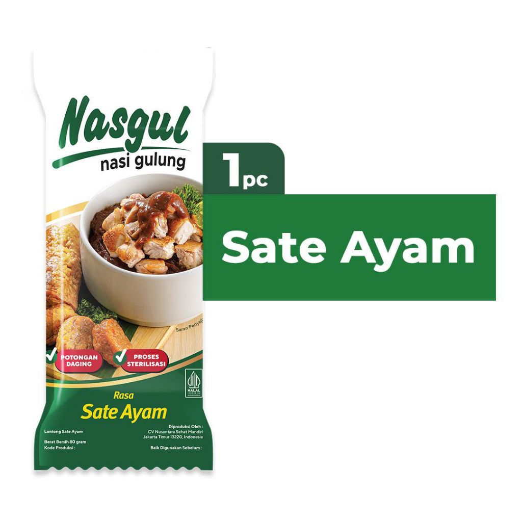 

Nasgul Nasi Gulung Rasa Sate Ayam