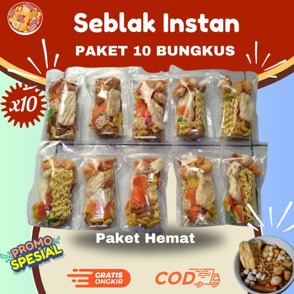 

BEST SELLER!!! 10 BUNGKUS SEBLAK INSTAN GRATIS 1 BUNGKUS /HARGA RESELLER TERMURAH