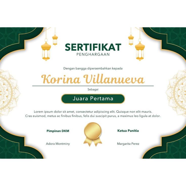 

Cetak SERTIFIKAT / PIAGAM UKURAN A4 design siap cetak