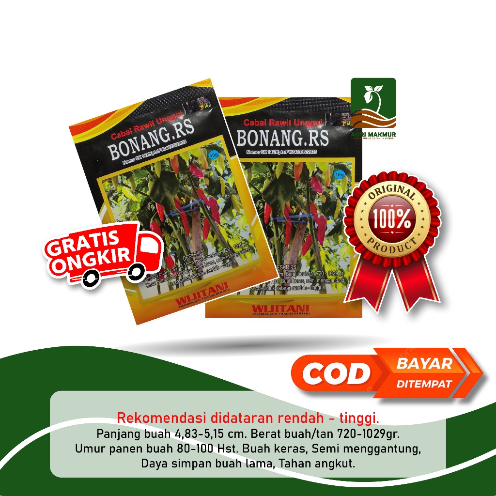 Benih Rawit Bonang Rs Wijitani Seed - Rawit semi menggantung 10gr