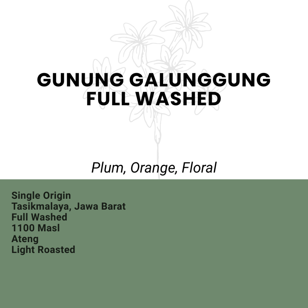 

Kopi Arabika Gunung Galunggung Full Washed - Single Origin Filter