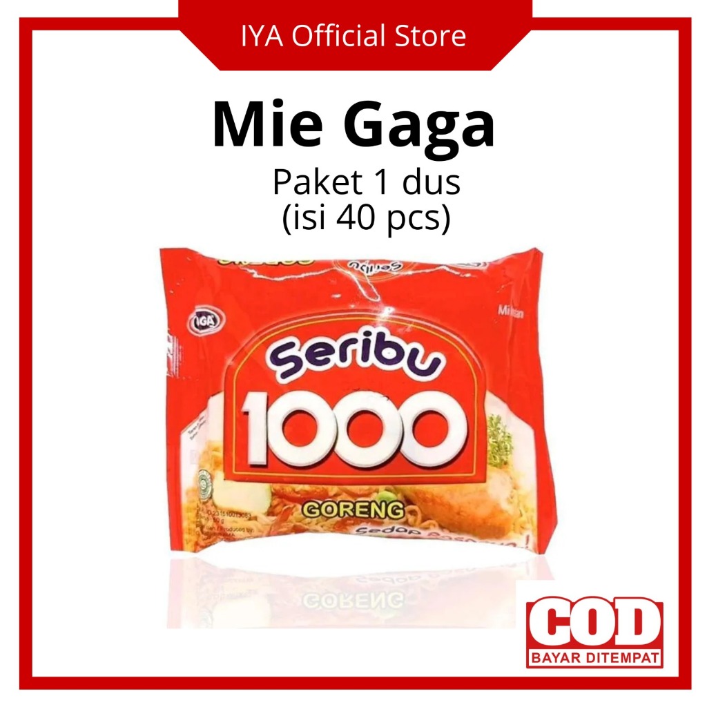 

GAGA 1000 Goreng / Mie Goreng 1 Dus (40 pcs)