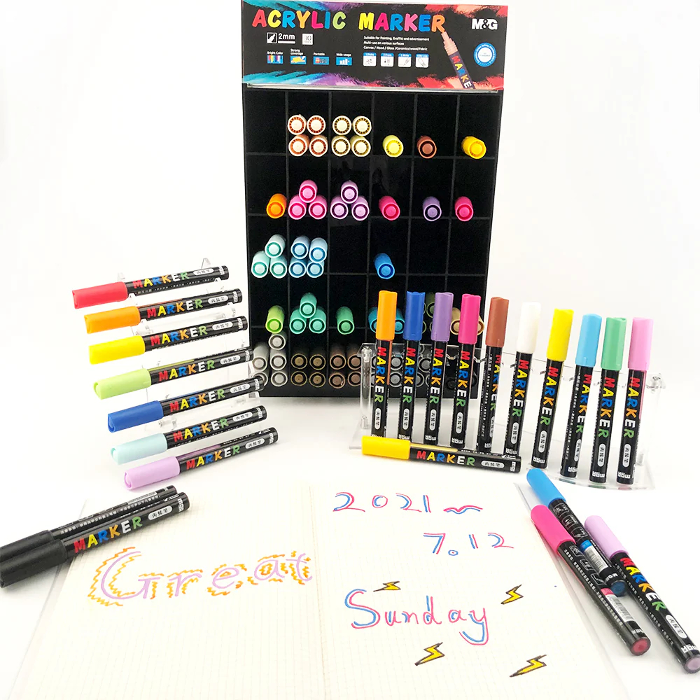 

M&G Acrylic Marker 30 Warna Set Display Pack APL976D0 Spidol Akrilik Multi Permukaan Art & Craft