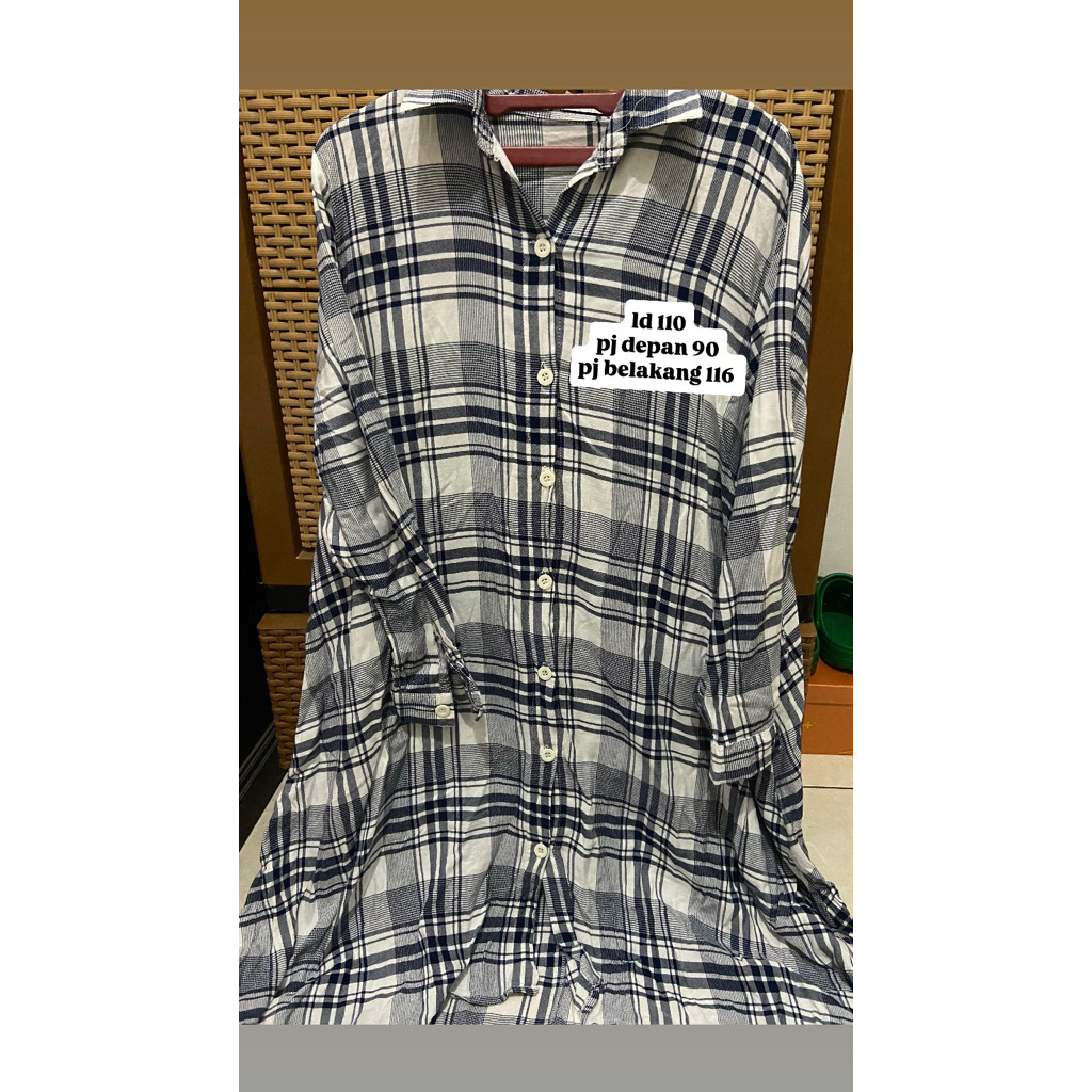 Tunik Panjang Kotak Kotak