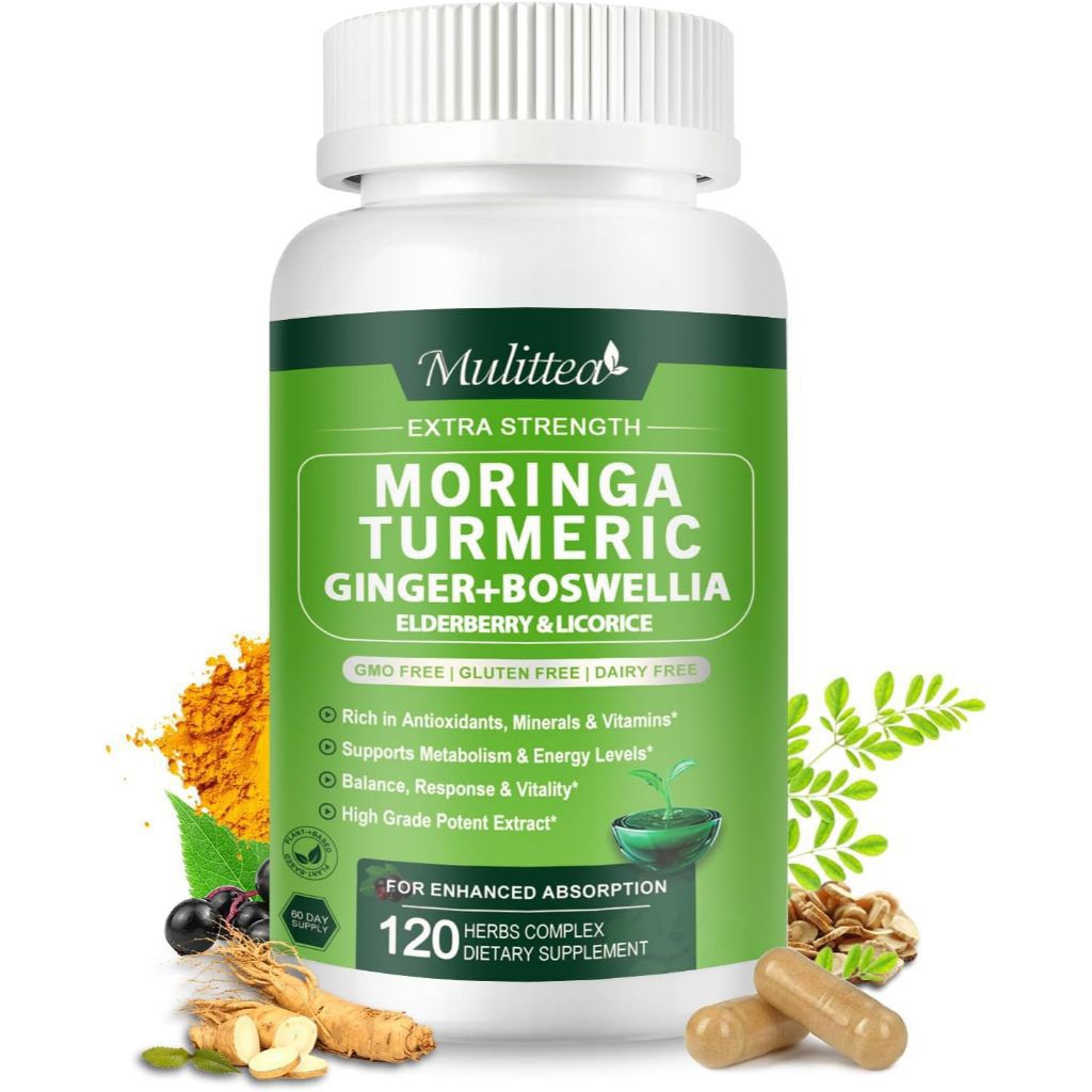 MORINGA TURMERIC GINGER+BOSWELLIA 1000MG 120CAPSULES