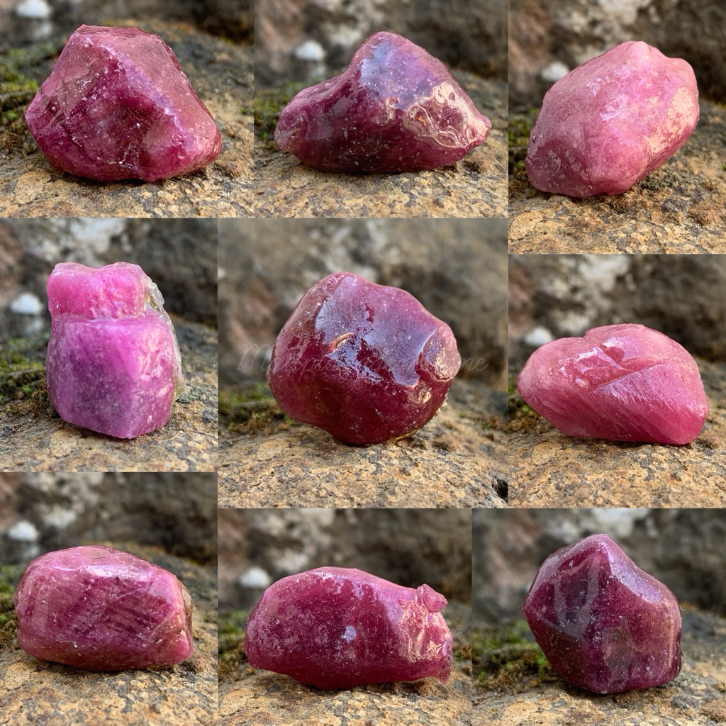 bongkahan batu permata ruby madagaskar asli natural 100% kode 002 / bahan batu ruby madagaskar / bat
