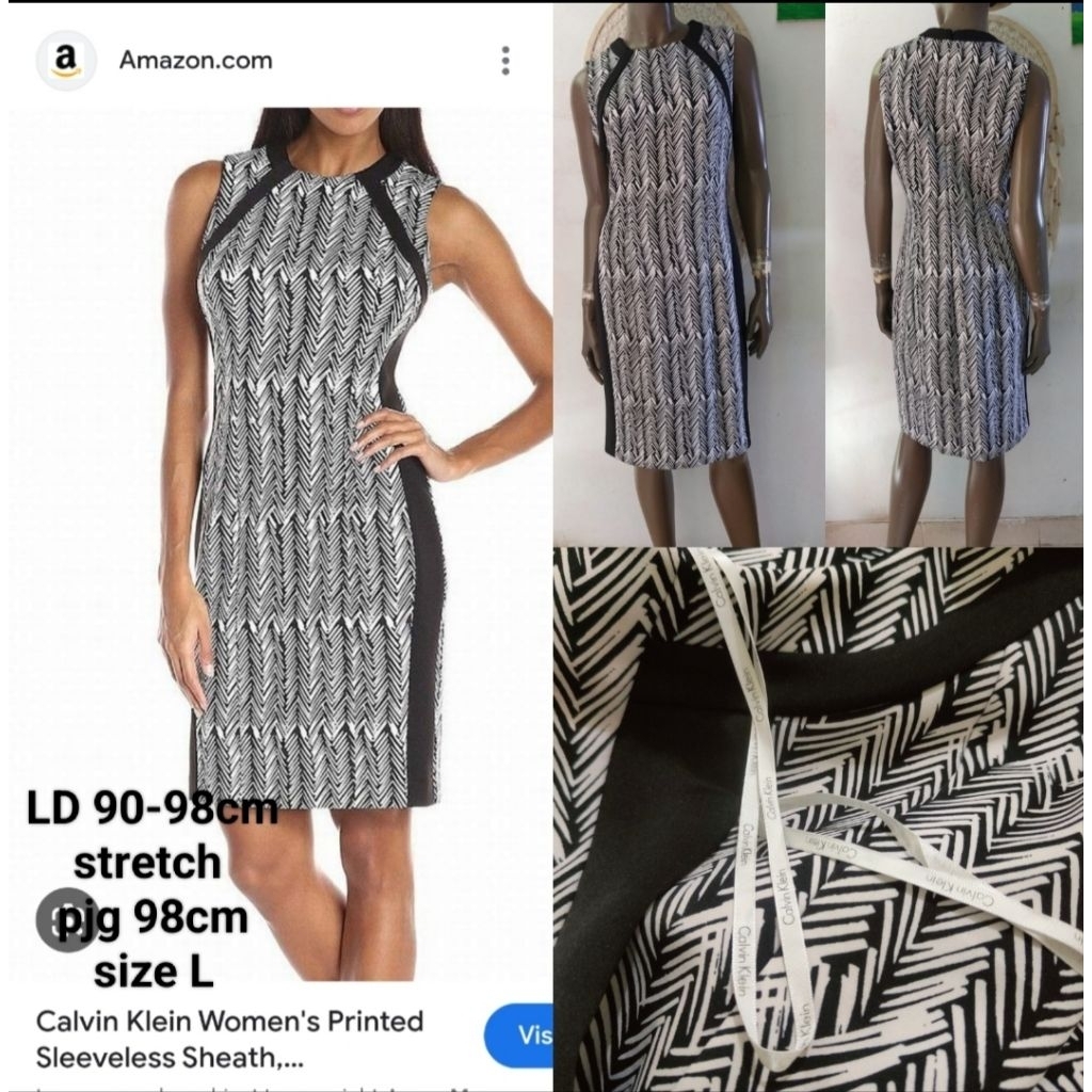 preloved branded original Calvin Klein sheath dress