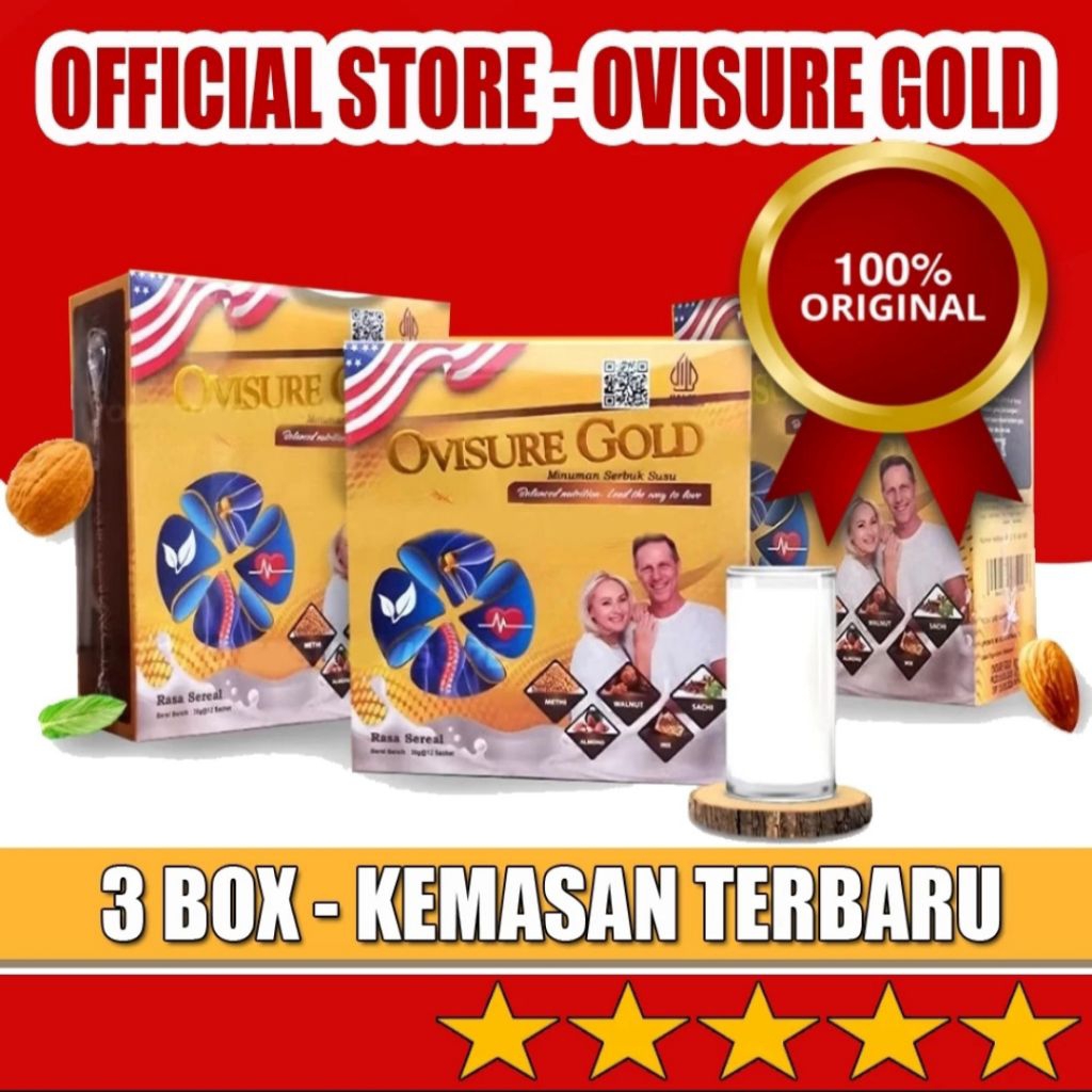

3 BOX OVISURE GOLD MILK SUSU OBAT TULANG DAN SENDI YG SEHAT 100% ORI