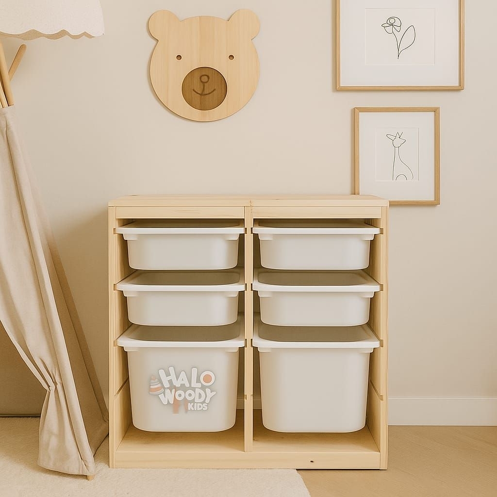 Rak Mainan Neptunus B - Rak Trofast - Rak Mainan Kayu