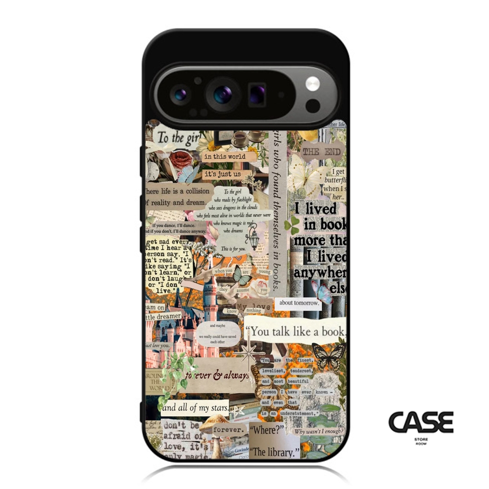 Phone Case Google Pixel 9 8 7 6 5 4 3 Pro XL 4g 5g TPU Custom Softcase Rainbow Books Shelf