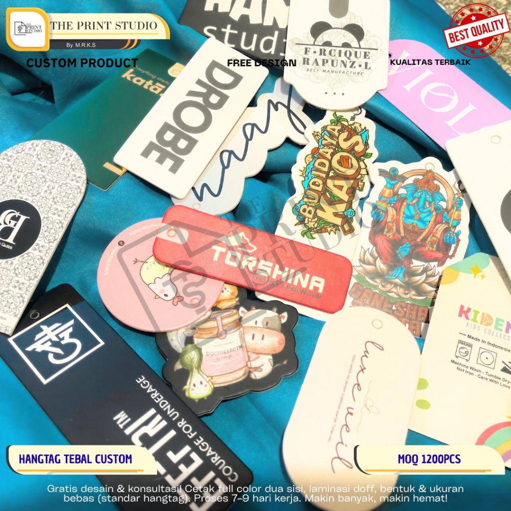 

The Print Studio | hangtag tebal | custom tag fashion premium | label kertas