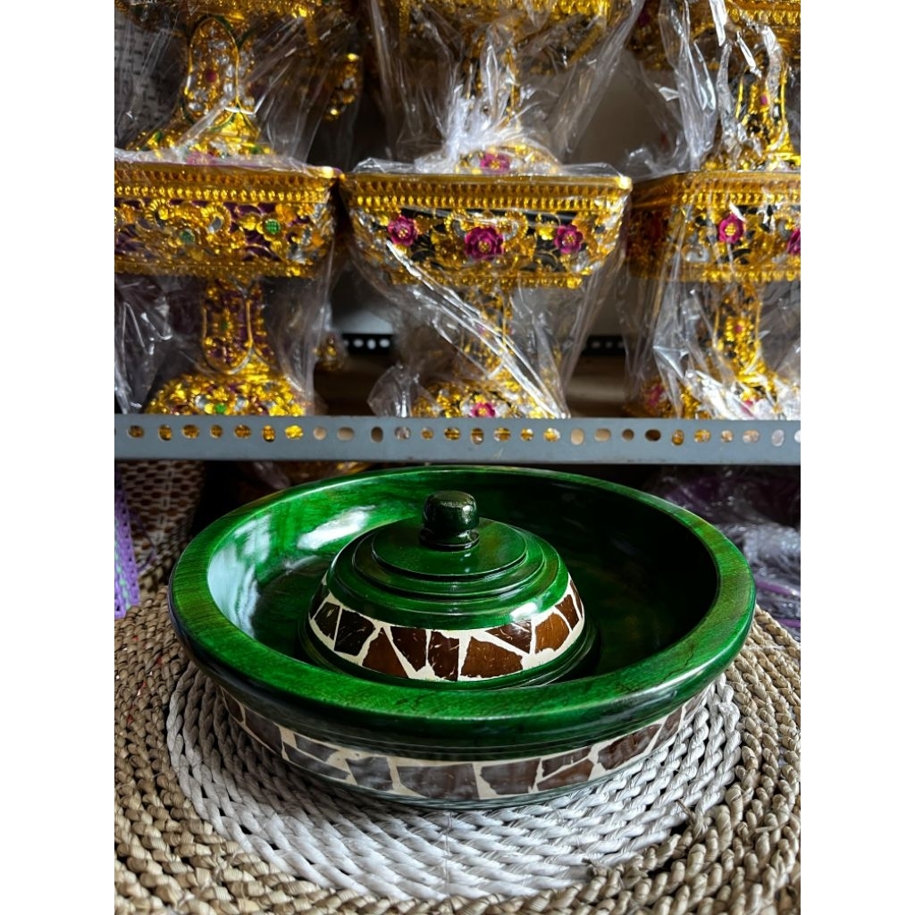 Bokor kayu 25 cm + saab