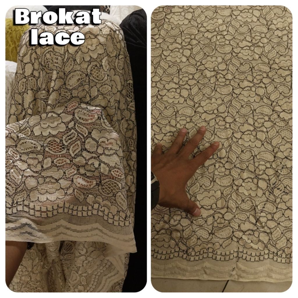 Kain/Bahan/BRUKAT LACE/Premium/Impor