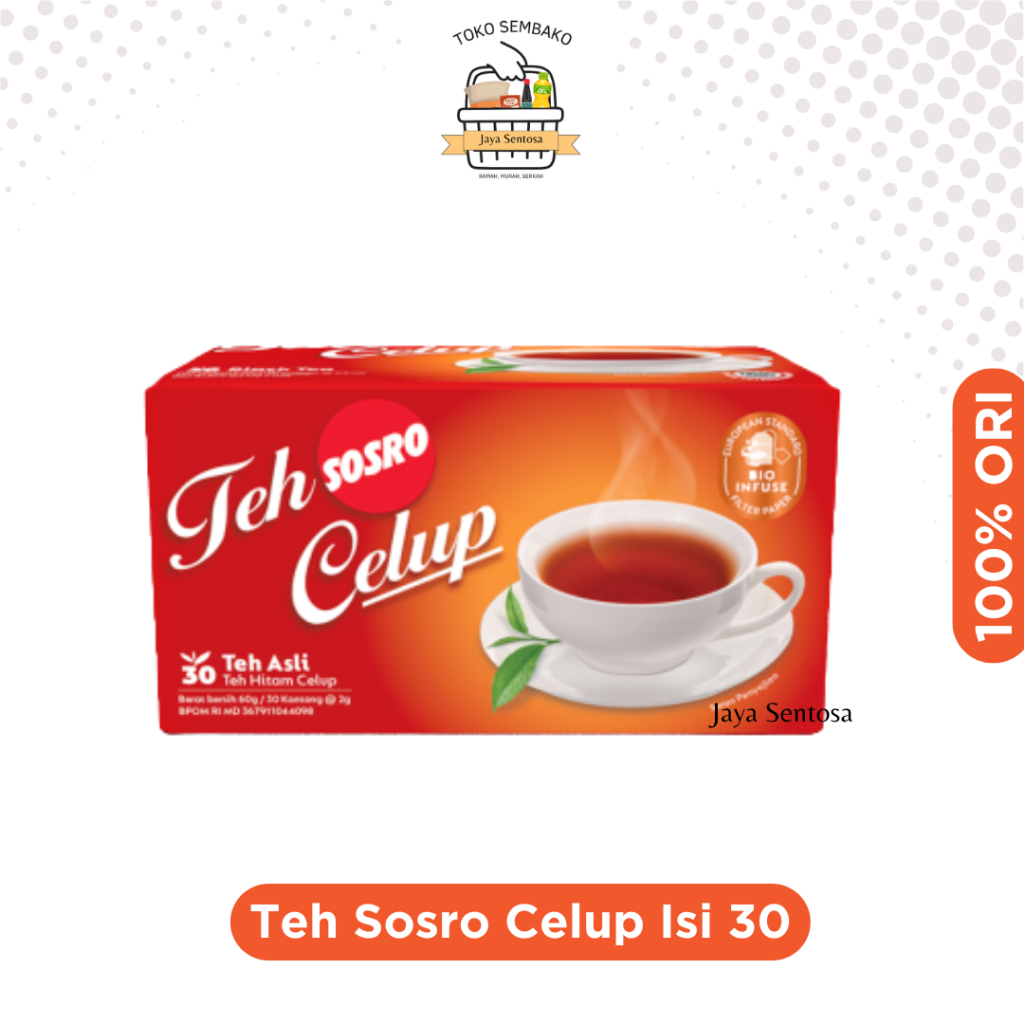

Teh Celup Sosro Isi 30 Kantong | Teh Asli Sosro Siap Seduh