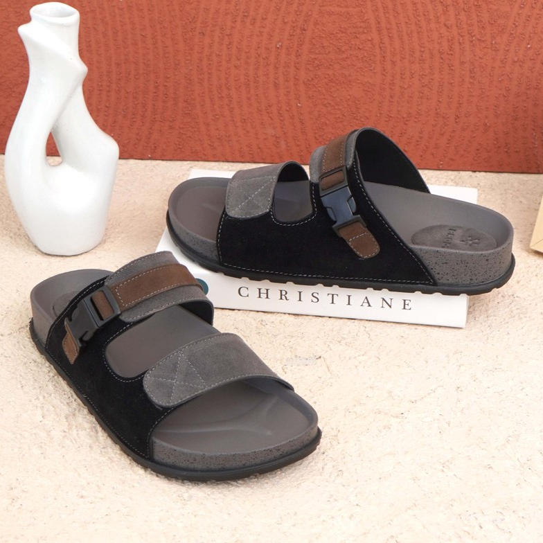 SARA SARA YUK - BRODY TIGER Sandal Pria Slop Casual Model Birken Size 38 - 43 Sendal Laki Dewasa Sel