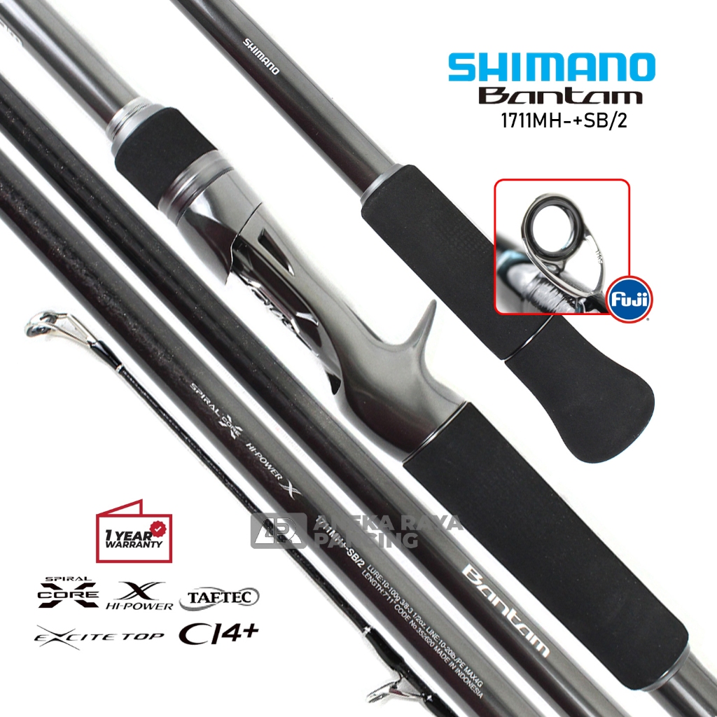 Joran BC Shimano BANTAM 22 190 - 240CM | Spiral X Core CI4+ | Bass Rod Baitcasting | Aneka Raya Panc