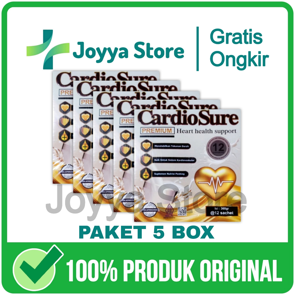 

5 Box Siap Kirim Cardiosure Susu Hipertensi Kolesterol Asam Urat Original Asli